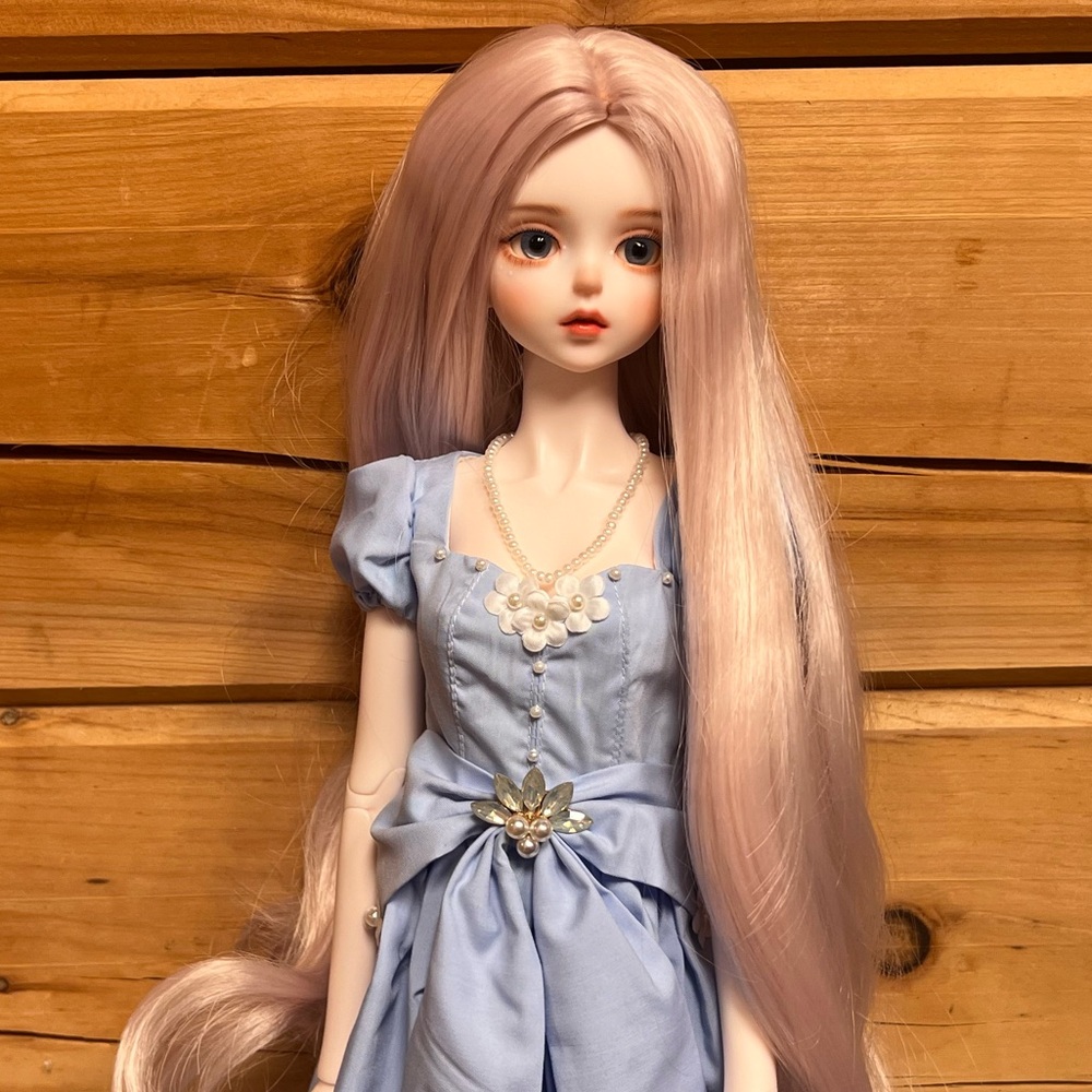 1/3 scale BJD wig light pink
